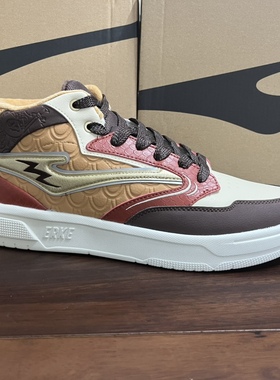 er克电池熊猫男鞋冬季新款防水皮面加绒保暖高帮休闲板鞋超软轻便