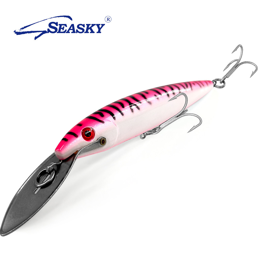 SEASKY路亚饵仿真鱼饵拖钓船钓金属舌米诺金枪鲅鱼炮弹鱼假饵鱼钩,户外/登山/野营/旅行用品,路亚饵,淘宝优惠券,粉丝福利购,淘宝优惠卷