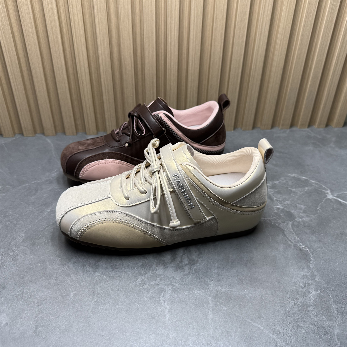 撤柜断码真皮拼色德训鞋百搭复古阿甘鞋休闲运动鞋内增高板鞋女鞋