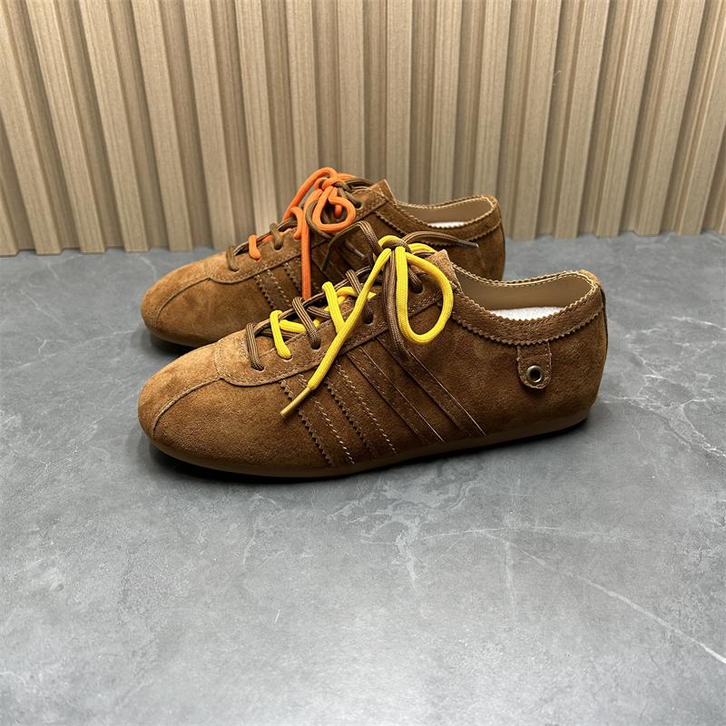 磨砂皮系带品牌撤柜软底百搭透气