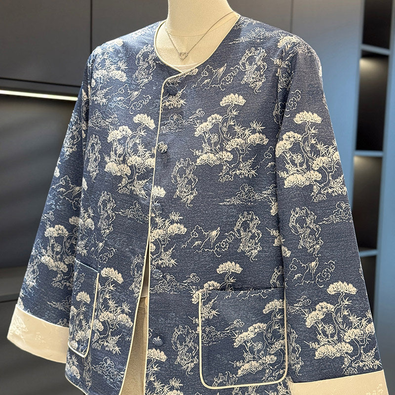 复古中国风妈妈装唐装外套女秋装新款上衣减龄气质中老年夹克外搭