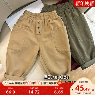 儿童宝宝1岁3小童秋季 男童纯棉休闲长裤 童装 春秋款 潮U14506 子春装