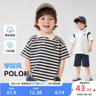 儿童宝宝小童上衣半袖 夏款 童装 夏季 POLO衫 右欧男童短袖 T恤夏装