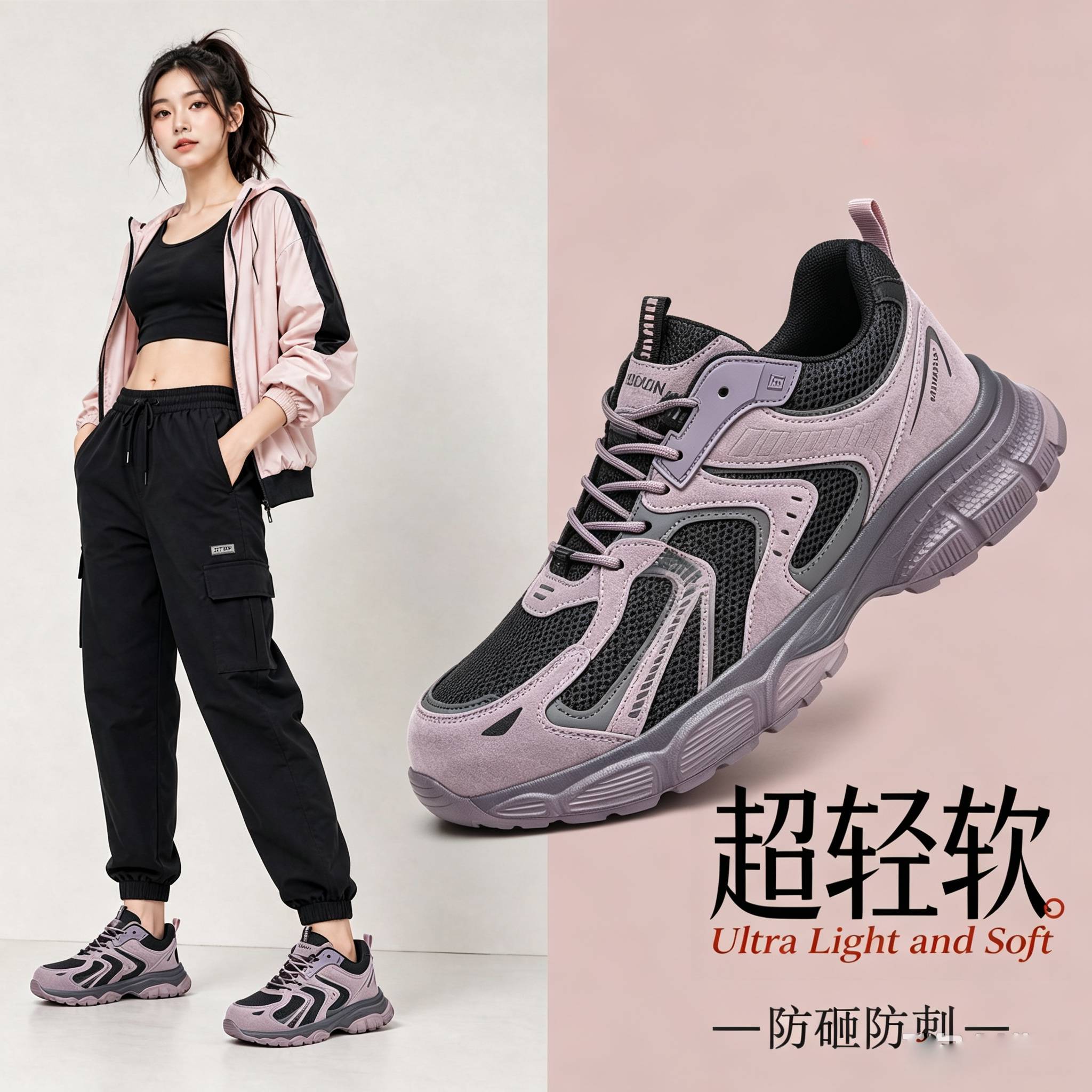 新款大码劳保鞋超轻女士轻便软底钢包头夏季透气防砸四季女款上班
