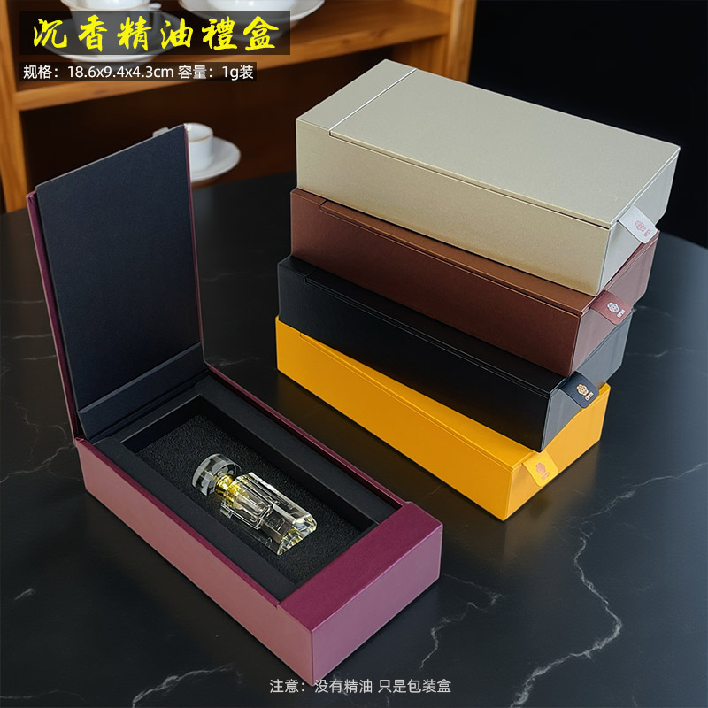 沉香精油包装礼盒1g装水晶玻璃瓶图片