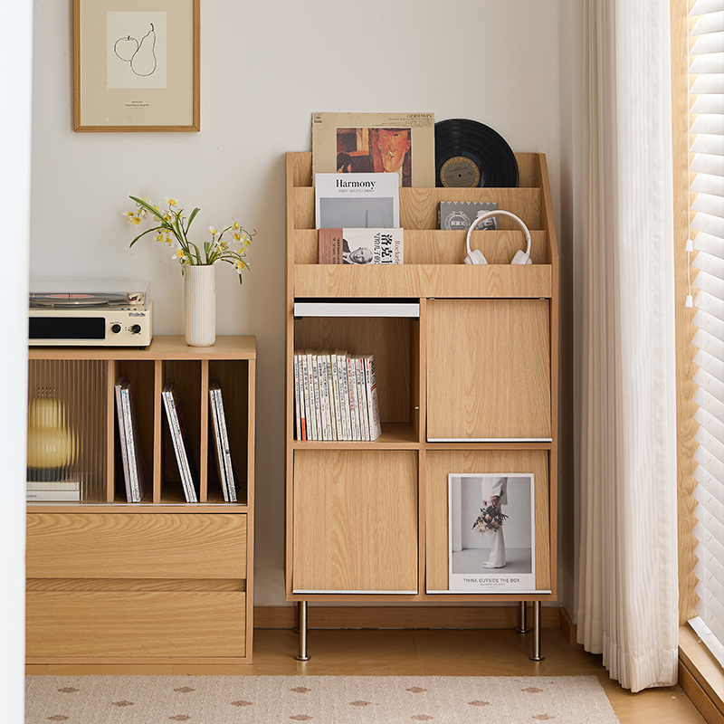 三又木实木阳台柜客厅书房书柜