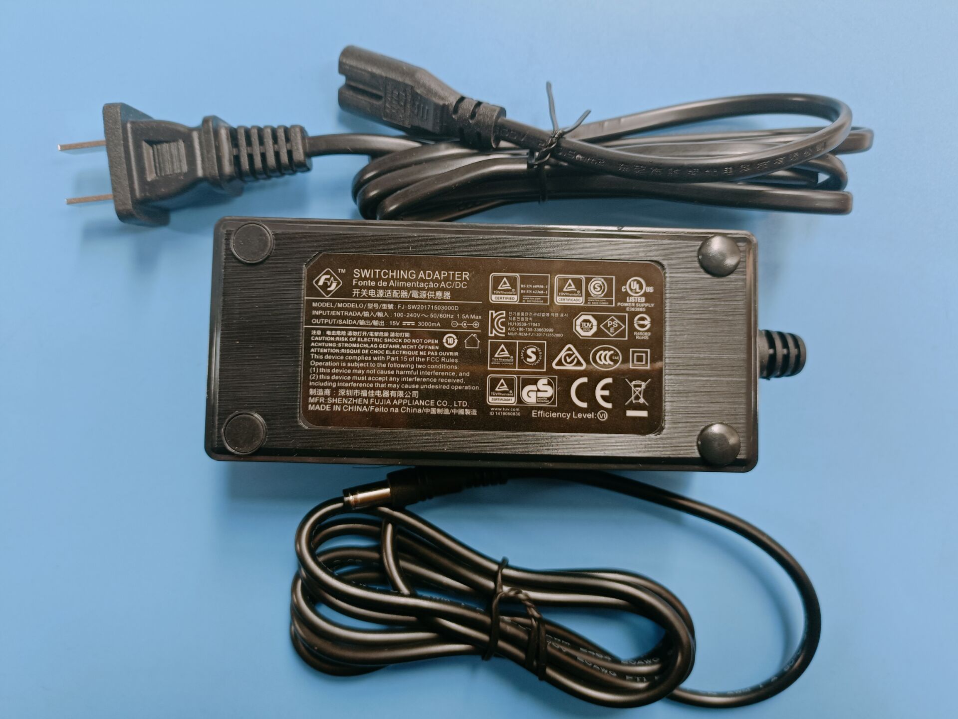 电钢琴福佳15V3A电源适配器