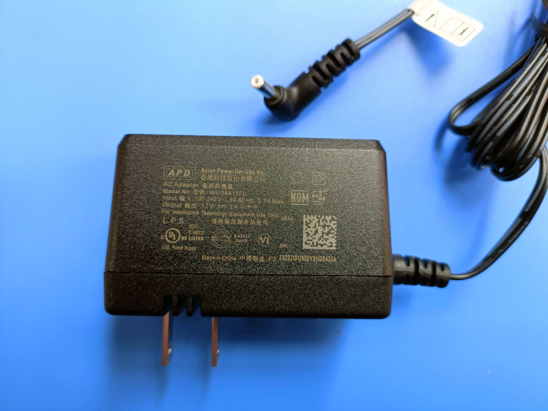 原装APD亚源12V2A电源适配WY-24A12FU平板电脑充电器插头3.5*1.0