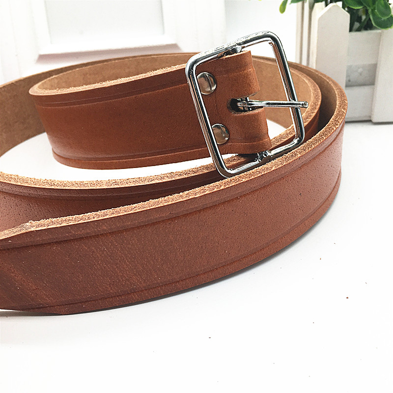 批纯牛皮电工腰带皮带劳保黄牛