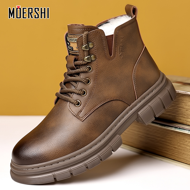 马丁靴男士秋冬加绒保暖大棉鞋