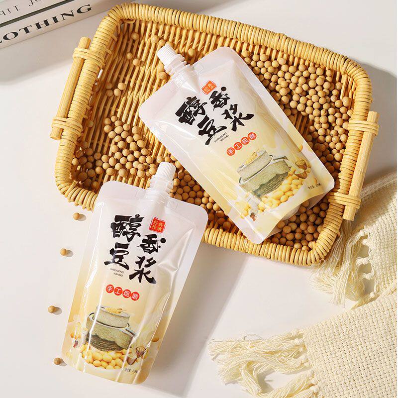 ［厂家直批］ 豆浆袋子自立吸嘴袋透明早餐饮料果汁袋一次性便携
