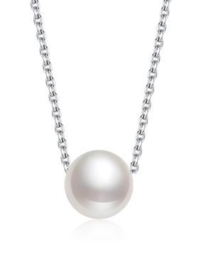 淡水珍珠项链单颗纯银可调节叠戴