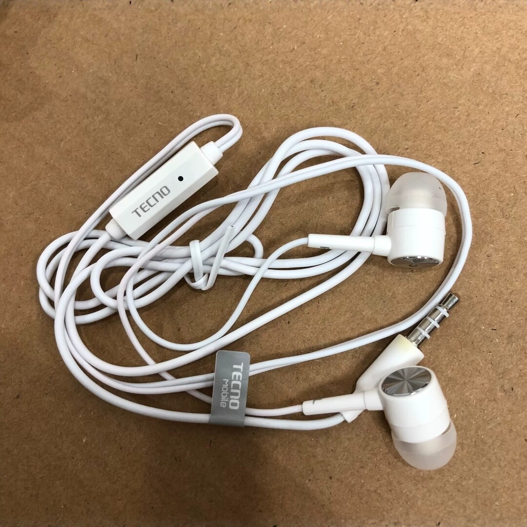 适用传音TECNO原装拆机耳机入耳式3.5mm线控有线耳塞白色正