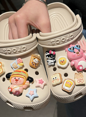 loppy露比洞洞鞋配饰diy食玩鞋扣适配crocs卡骆驰洞洞鞋鞋花装饰