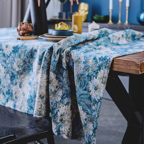 莫奈油画diy布料野餐碎花复古