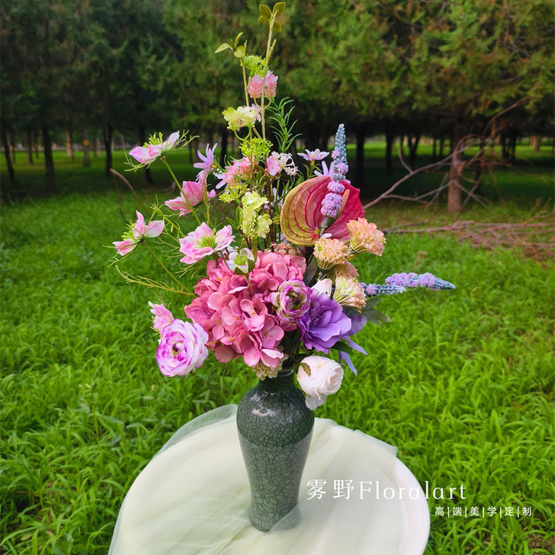 高级法式花束插花摆件自然风紫色假花仿真花装饰花卉客厅仿生摆件,家居饰品,仿真花/假花,淘宝优惠券,粉丝福利购,淘宝优惠卷