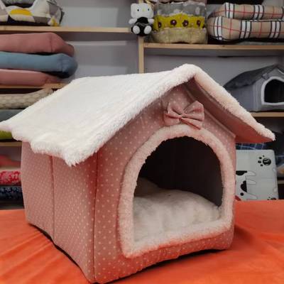 狗窝猫窝四季保暖封闭式安全感可拆洗宠物房子宠物窝冬天用