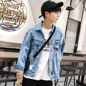 秋季破洞牛仔外套