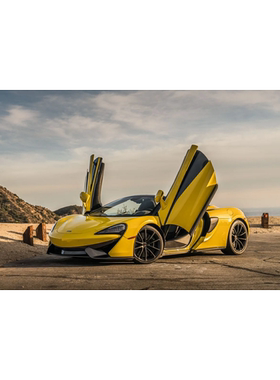 黄色迈凯伦 570S数字油画DIY填充汽车手工画挂画填色手绘高级感