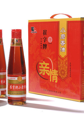 鲁产名品山东崔字牌小磨纯白芝麻油香油礼盒448ml*2瓶