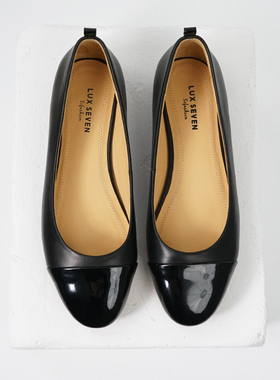 会员福利 | 经典羊皮浅口小香风 黑色拼接芭蕾平底单鞋女