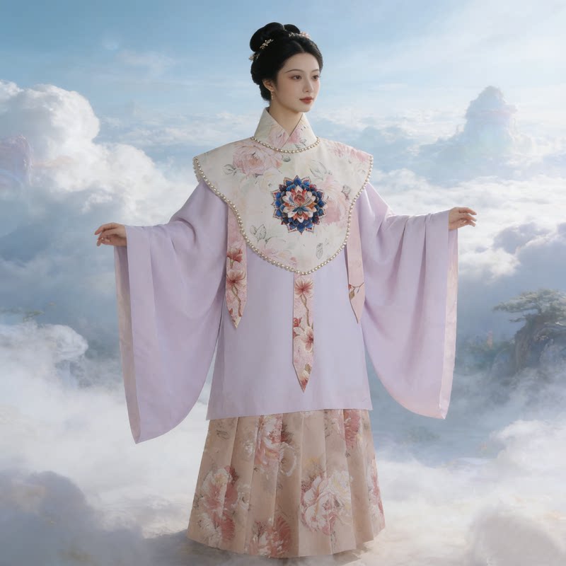 珍珠莲花款大袖大板型纸袍