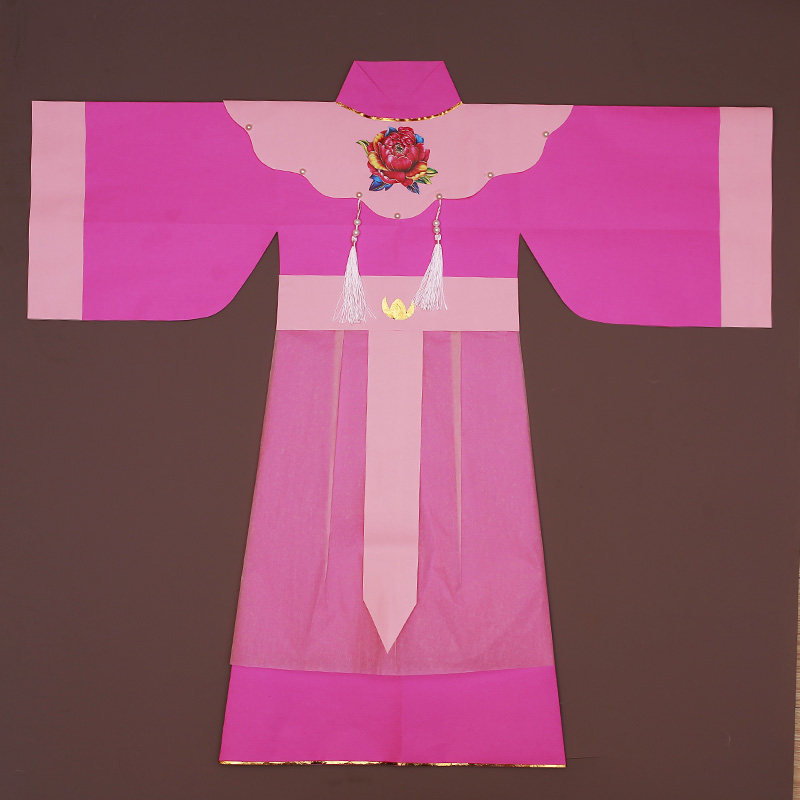 仙衣纸袍仙女纸衣服纱裙姑娘款长袍观音仙袍云肩淡雅款长裙长袖