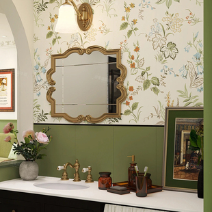 复古ins风法式浴室镜轻奢装饰镜子美式化妆镜高颜值挂墙式梳妆镜