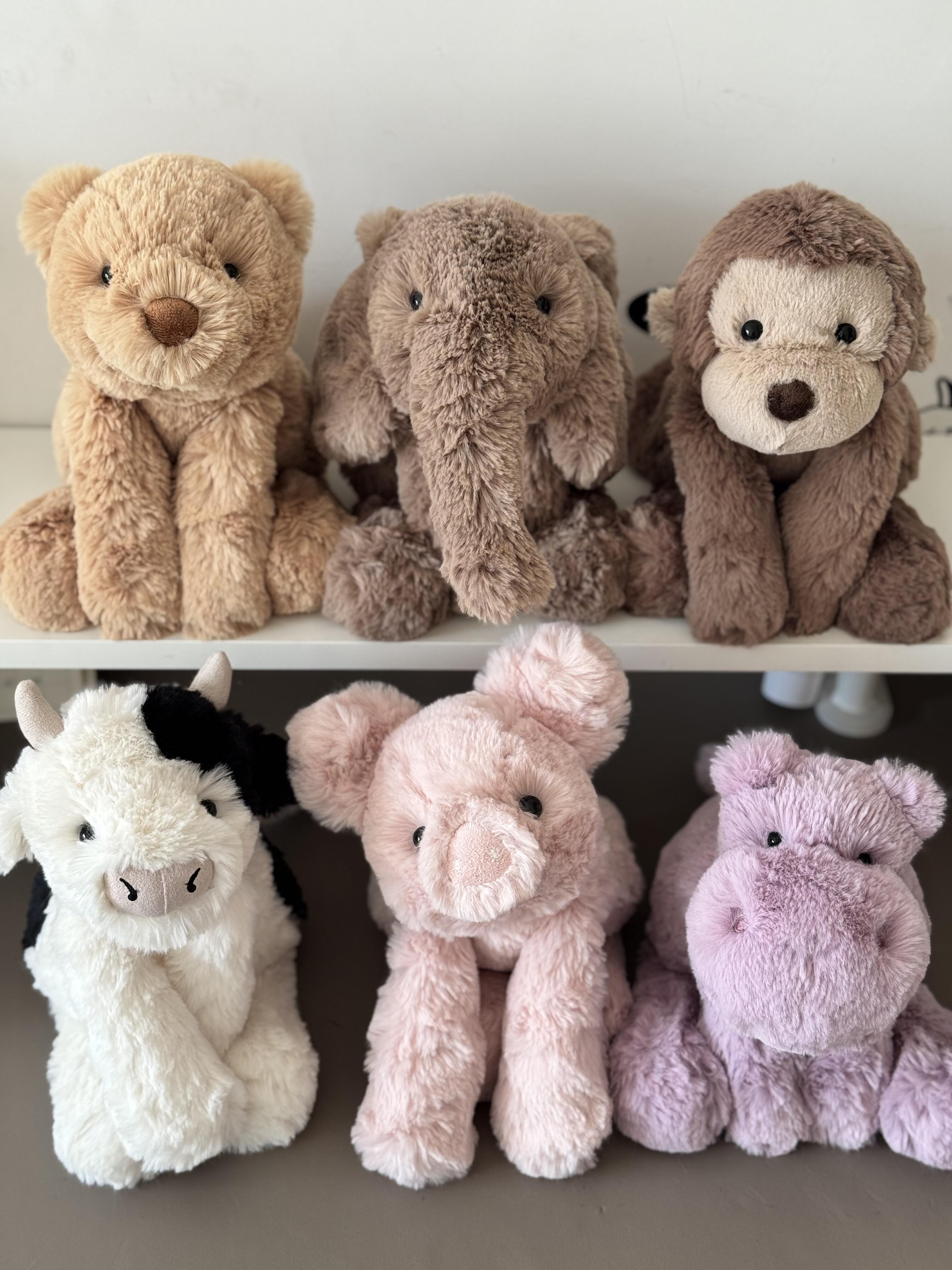 英国Jellycat史玛吉兔子毛绒玩具熊猫大象猴子公仔娃娃生日礼物