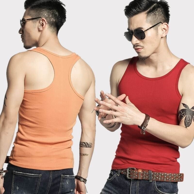 man The I-shaped vest summer T-shirts Youth motion Bodybuilding Self-cultivation Bodybuilding Tight fitting pure cotton Elastic force ventilationin the Men's clothing, Vest/Vest  category - from Buy2taobao.com to provide professional Taobao agent buy service