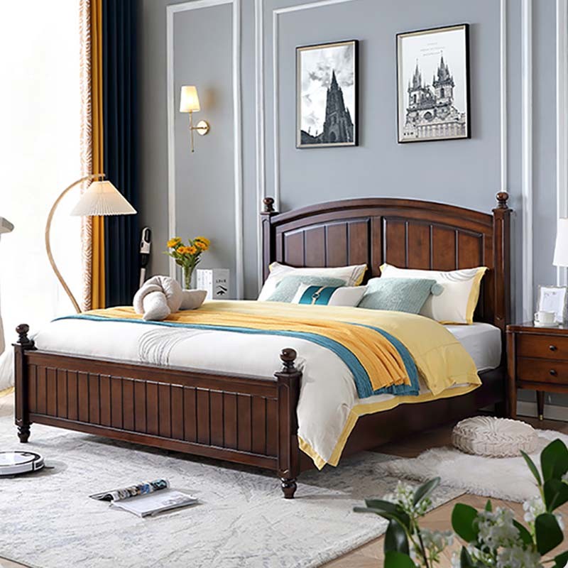 1.2米儿童美式乡村全实木床现代简约公主成人双人床主卧储物家具