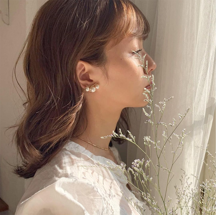 日韩仿珍珠女甜美耳钉、耳夹