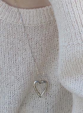 happyrim同款爱心吊坠项链铜女