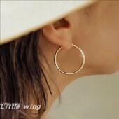 日本日系 圆圈耳环 复古素圈 经典 简约气质款