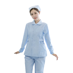 娃娃领护士服夏装短袖分体套装冬装长袖医院工作服家政月嫂服小褂