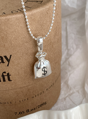 金属钱袋子女高级感项链