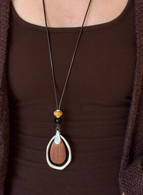 秋冬老钱静奢侈气质可调节毛衣链