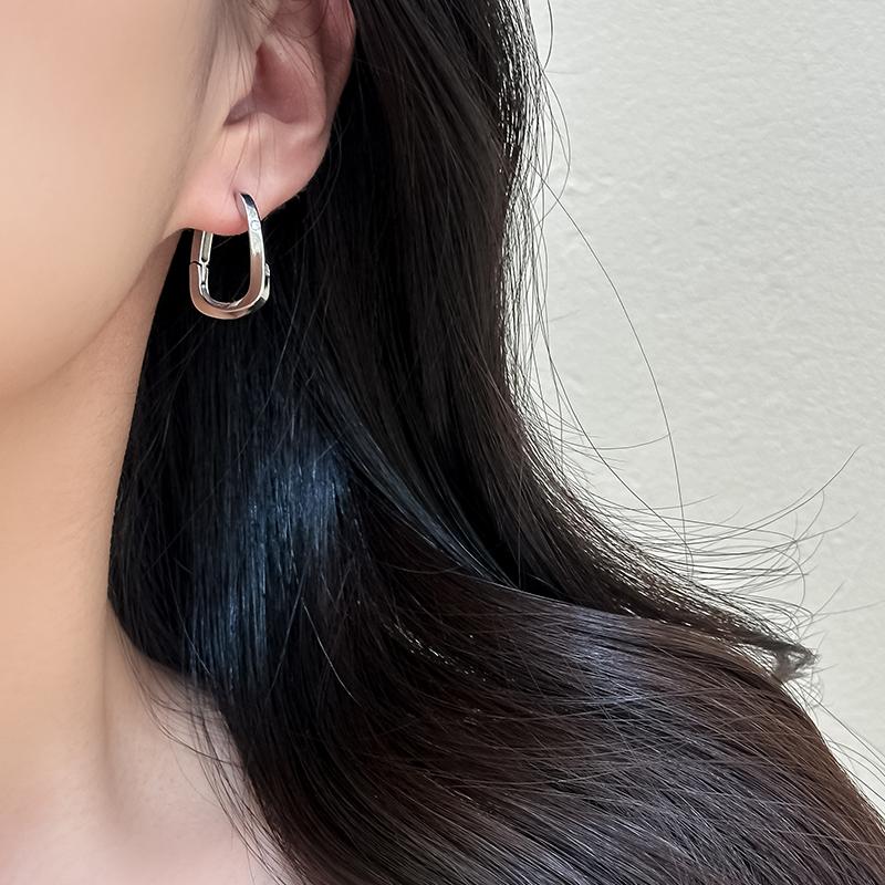 冷淡风金属女镶钻高级感耳环