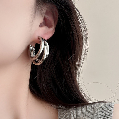 欧美夸张风金属女高级感耳环