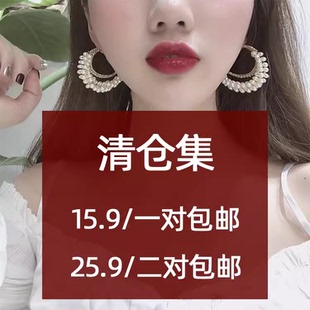 【清Cang集】金属时尚精致高级感韩国耳环潮人个性复古风耳钉女