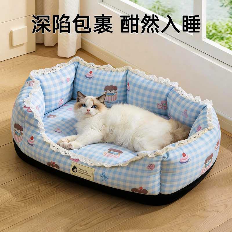兔子窝四季通用猫窝狗窝双面趴趴垫宠物垫子侏儒兔垂耳兔棉垫睡窝