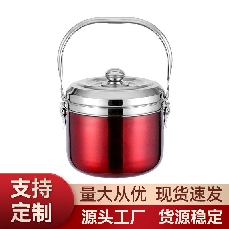 不锈钢免火再煮锅保温加热蒸煮锅焖烧养生锅多功能电气两用续煮锅