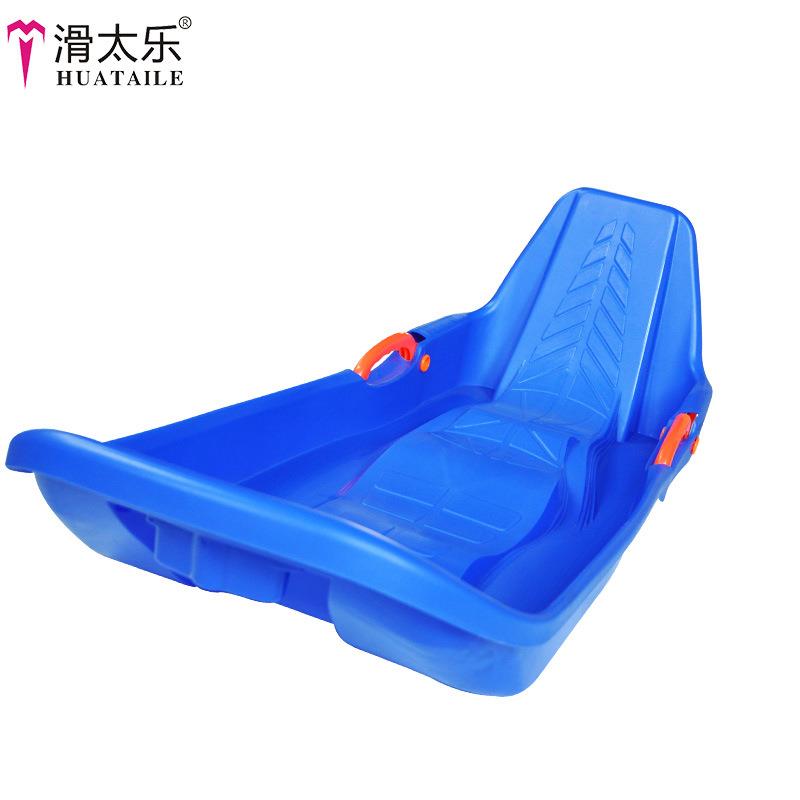 加厚加大滑雪板亲子双人三人滑草板弹性靠背滑沙板雪橇爬犁