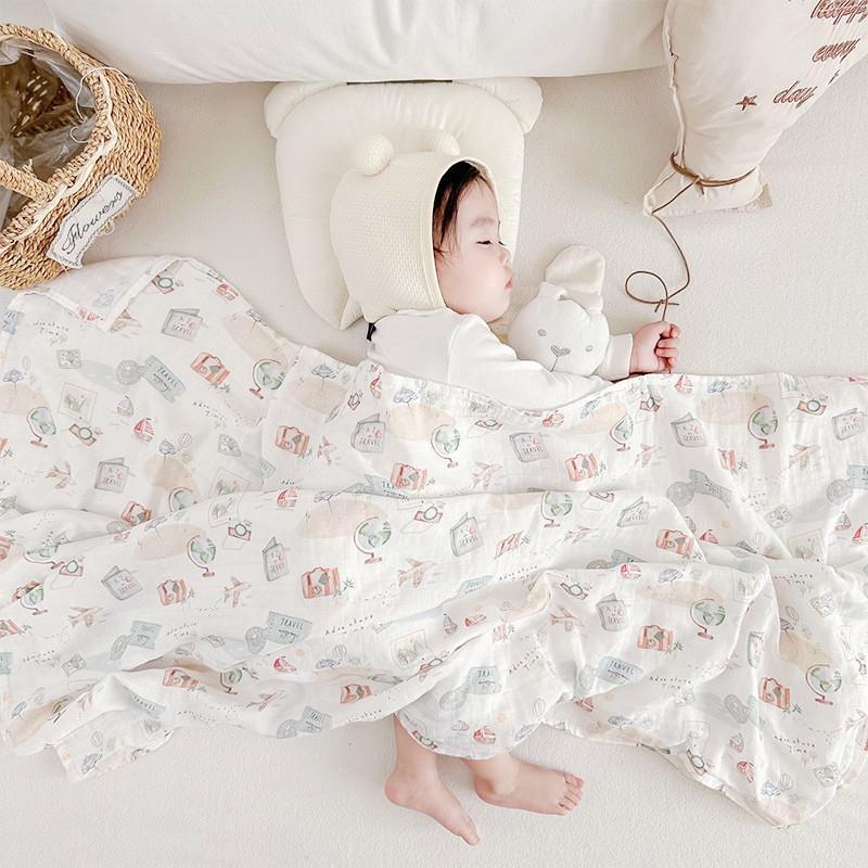 包单新生儿纱布包巾透气竹棉婴儿抱毯宝宝襁褓巾产房大方巾盖毯