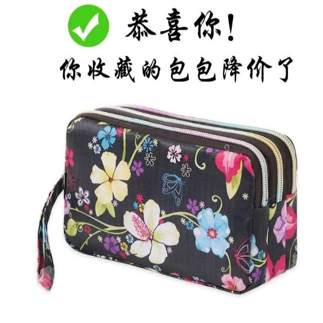 零钱包手机包夏钥匙帆布手拿包多层拉链小手包女大容量妈妈横长款