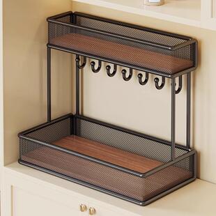 玄关置物架入户门口钥匙收纳盒桌面分层整理盒首饰大容量展示架子