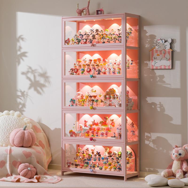 手办谷子展示柜家用盲盒摆件痛柜装饰品防尘玻璃展示架客厅模型柜