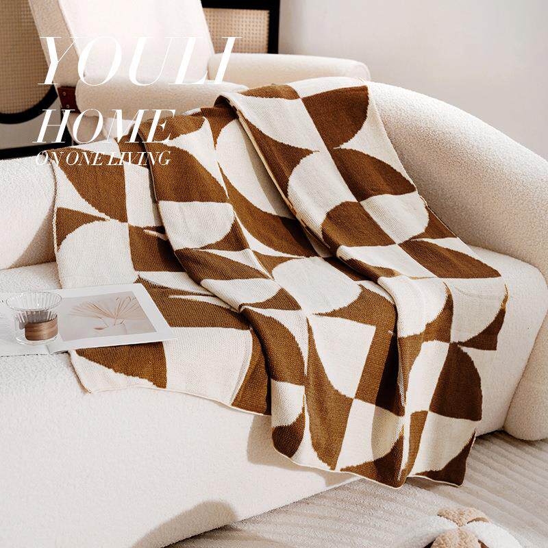 轻奢针织毯沙发空调毯针织毯毛毯名宿九点床上床尾巾搭毯热卖新款