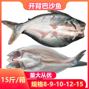 开背巴沙鱼烤鱼湄公鱼带皮无刺新鲜冷冻整条清江鱼整箱15斤整箱商