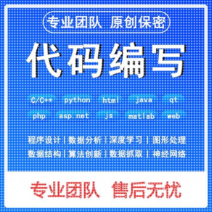 python代编程matlab深度学习C  C语言php代码定制程序代写javaC#